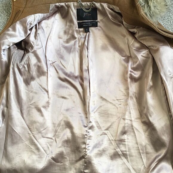 J. Crew Chateau Parka Italian Stadium Cloth Heather Acorn Size 4 - Picture 8 of 9